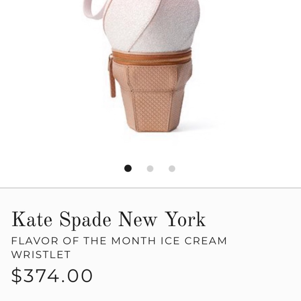 Kate Spade New York NWOT FLAVOR OF THE MONTH ICE CREAM WRISTLET WITH GLITTER - Picture 4 of 9